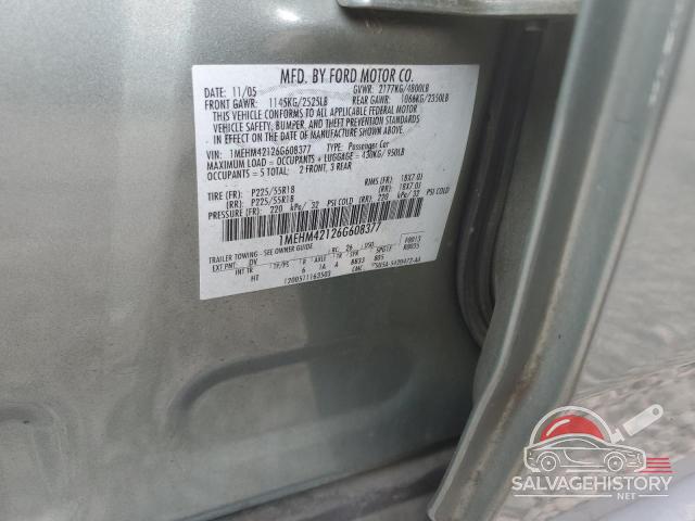 1MEHM42126G608377 2006 MERCURY MONTEGO photo no. 12