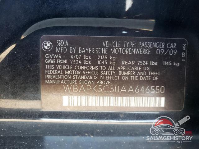 WBAPK5C50AA646550 2010 BMW 3 SERIES photo no. 12