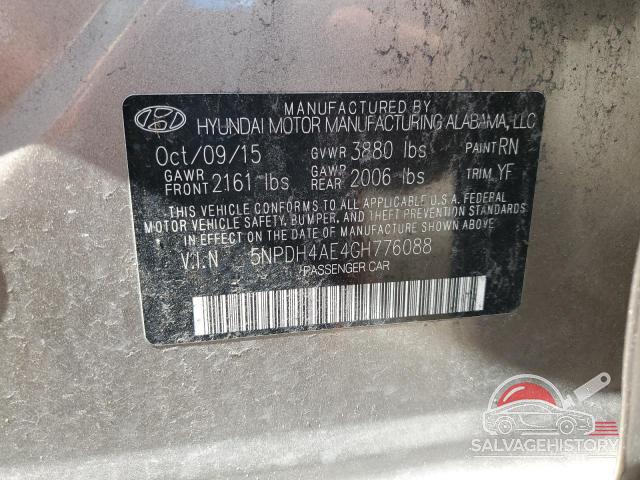 5NPDH4AE4GH776088 2016 HYUNDAI ELANTRA photo no. 12