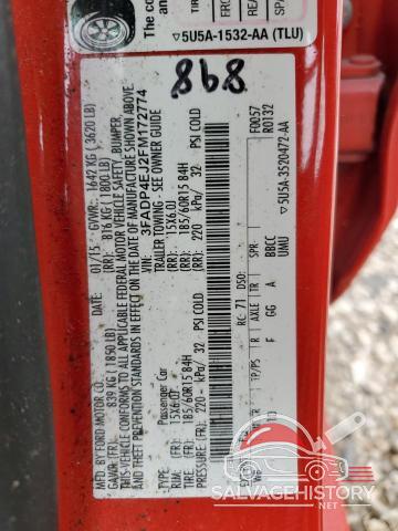 3FADP4EJ2FM172774 2015 FORD FIESTA photo no. 13