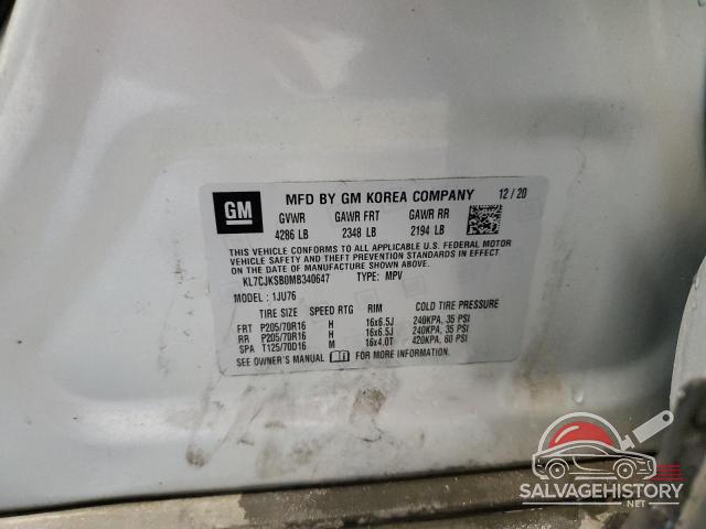 KL7CJKSB0MB340647 2021 CHEVROLET TRAX photo no. 12