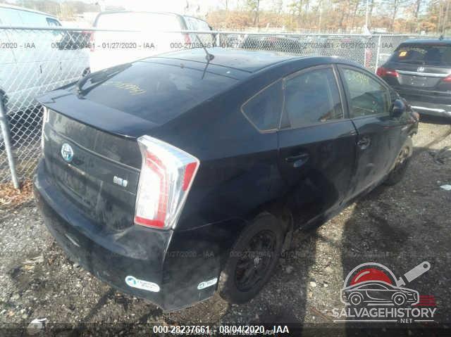 JTDKN3DU1E1748847 2014 TOYOTA PRIUS photo no. 4