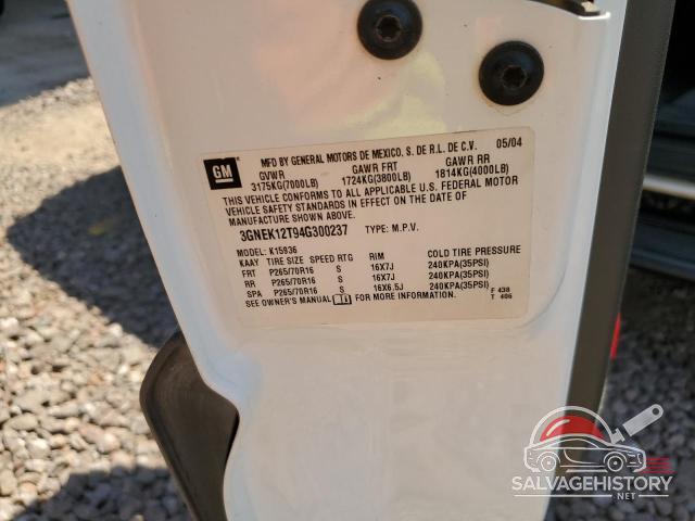 3GNEK12T94G300237 2004 CHEVROLET AVALANCHE photo no. 13