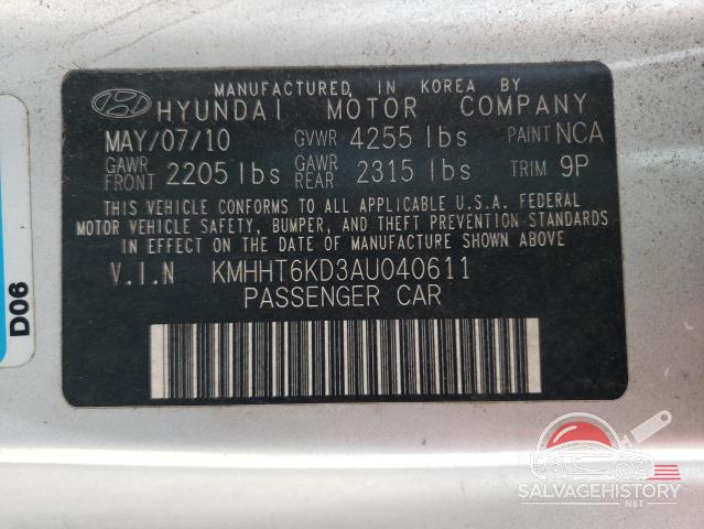 KMHHT6KD3AU040611 2010 HYUNDAI GENESIS photo no. 12