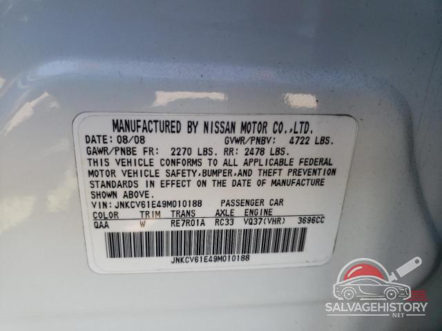 JNKCV61E49M010188 2009 INFINITI G37 photo no. 13