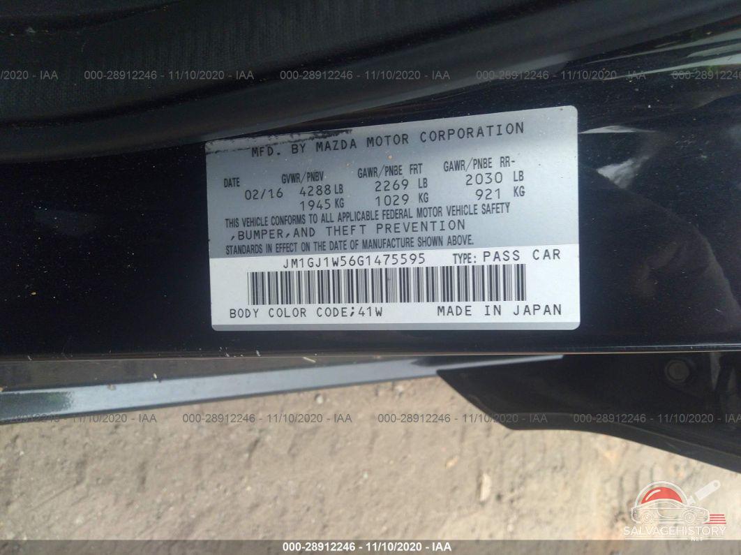 JM1GJ1W56G1475595 2016 MAZDA MAZDA6 photo no. 9