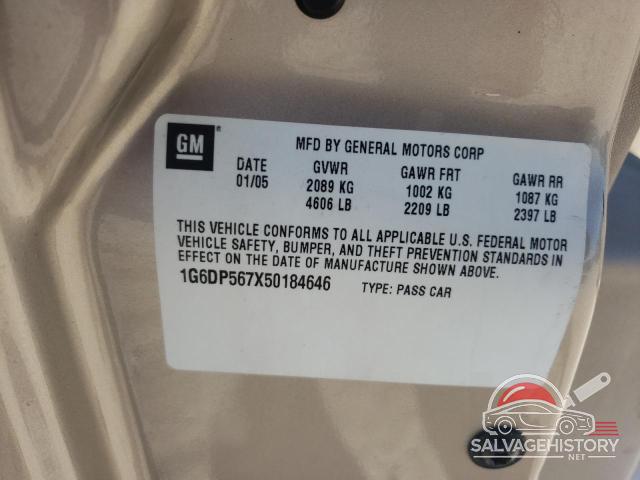 1G6DP567X50184646 2005 CADILLAC CTS photo no. 12
