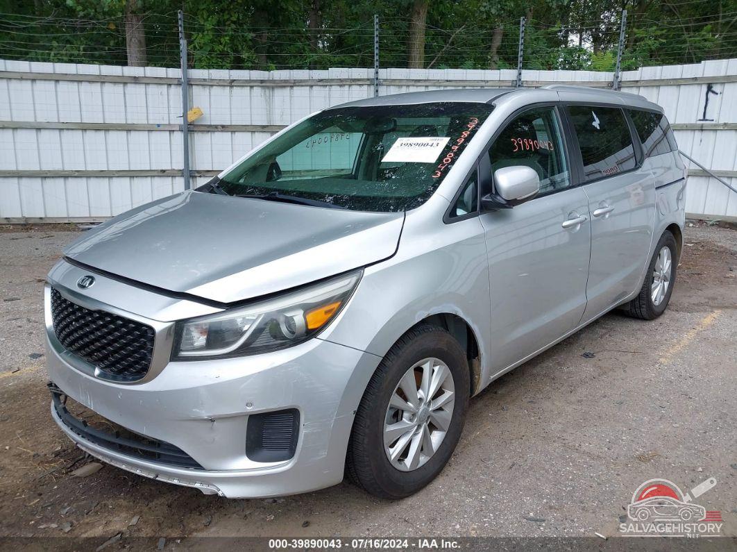 KNDMB5C11G6212443 2016 KIA SEDONA photo no. 2