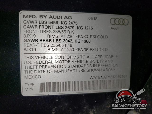 WA1BNAFY2J2192101 2018 AUDI Q5 photo no. 14