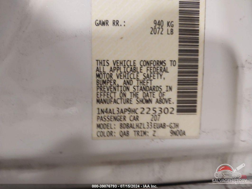 1N4AL3AP9HC225302 2017 NISSAN ALTIMA photo no. 9