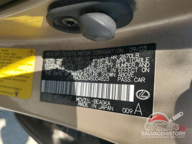 JTHBA30G245004823 2004 LEXUS ES330 photo no. 12