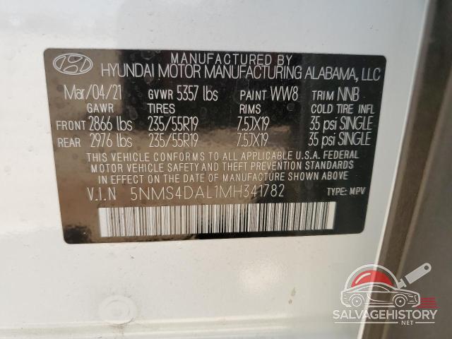 5NMS4DAL1MH341782 2021 HYUNDAI SANTA FE photo no. 12