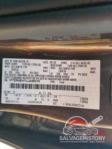 1FTER4EH7LLA68218 2020 FORD RANGER photo no. 12