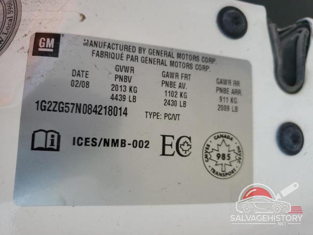 1G2ZG57N084218014 2008 PONTIAC G6 photo no. 12