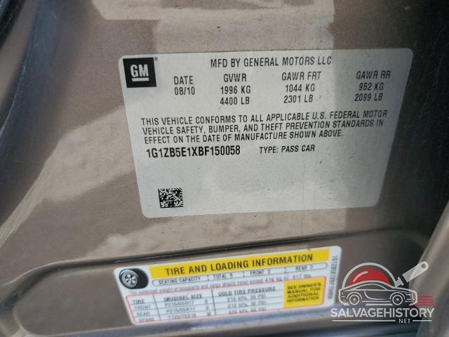 1G1ZB5E1XBF150058 2011 CHEVROLET MALIBU photo no. 12