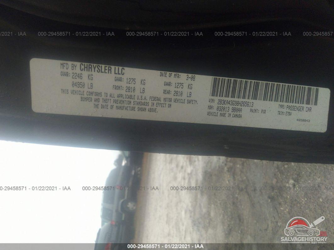 2B3KA43G98H265613 2008 DODGE CHARGER photo no. 9