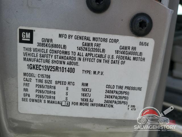 1GKEC13V25R101400 2005 GMC YUKON photo no. 13