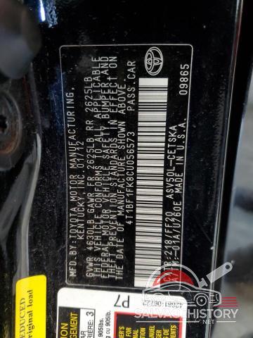 4T1BF1FK8CU056573 2012 TOYOTA CAMRY photo no. 13