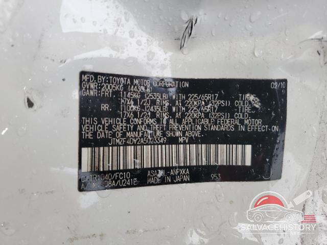 JTMZF4DV2A5023349 2010 TOYOTA RAV4 photo no. 13