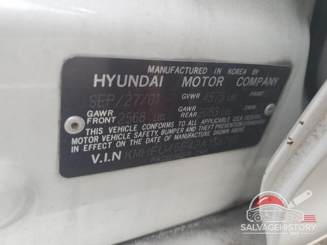 KMHFU45E42A158795 2002 HYUNDAI GRANDEUR photo no. 12