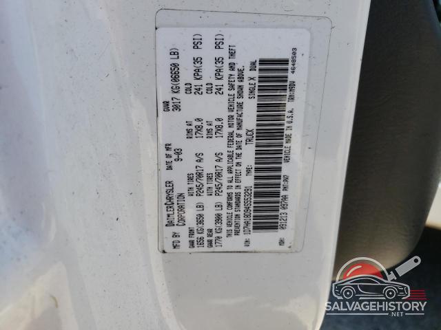 1D7HA18D94S553291 2004 DODGE RAM 1500 photo no. 12