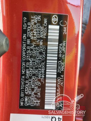 JTNKHMBX9L1064731 2020 TOYOTA C-HR photo no. 14