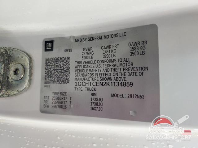 1GCHTCEN2K1134859 2019 CHEVROLET COLORADO photo no. 12