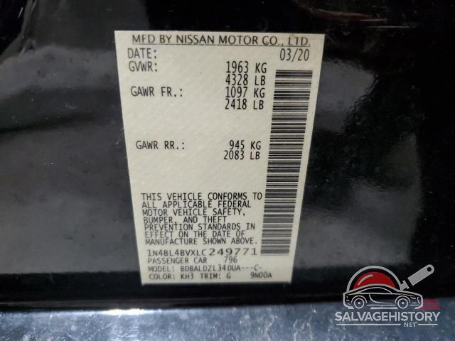 1N4BL4BVXLC249771 2020 NISSAN ALTIMA photo no. 13