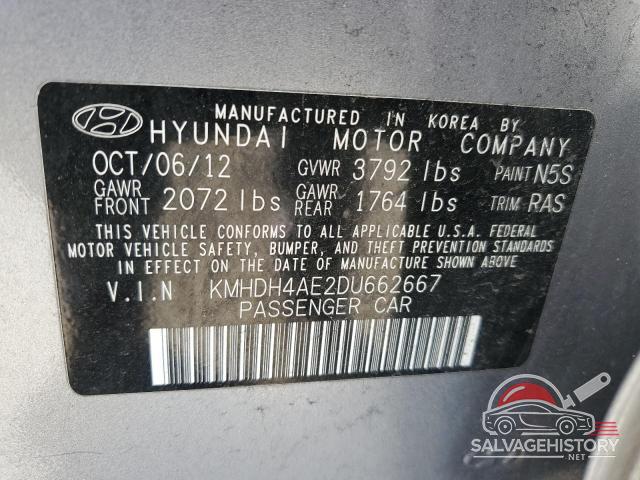 KMHDH4AE2DU662667 2013 HYUNDAI ELANTRA photo no. 12