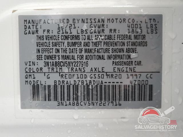 3N1AB8CV5NY227916 2022 NISSAN SENTRA photo no. 13