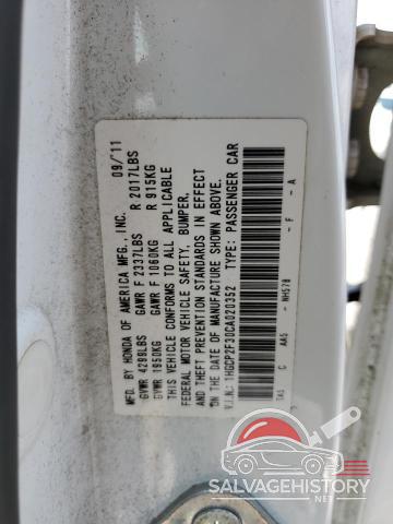 1HGCP2F30CA020352 2012 HONDA ACCORD photo no. 12