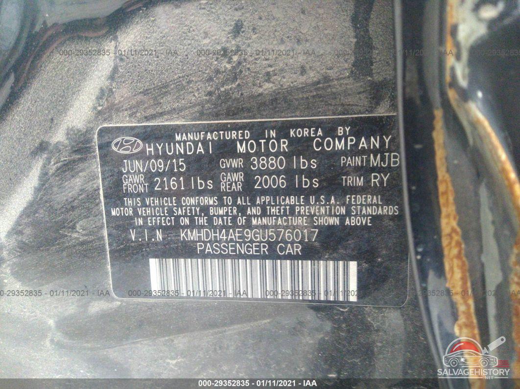 KMHDH4AE9GU576017 2016 HYUNDAI ELANTRA photo no. 9