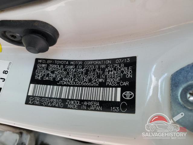 JTDKN3DU2D5666262 2013 TOYOTA PRIUS photo no. 12
