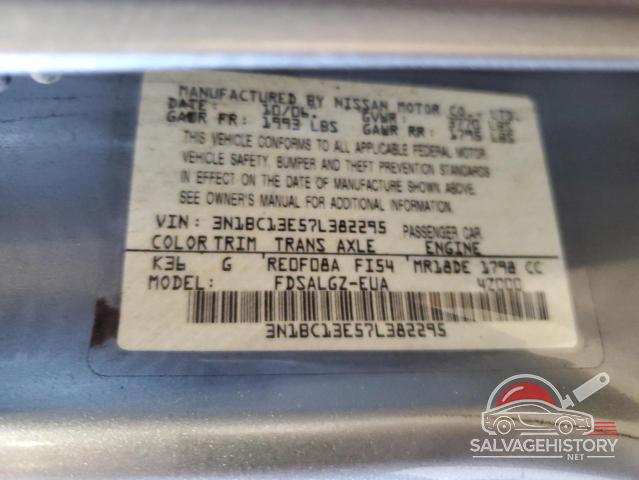 3N1BC13E57L382295 2007 NISSAN VERSA photo no. 12
