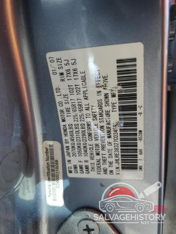 JHLRE38327C034591 2007 HONDA CRV photo no. 12
