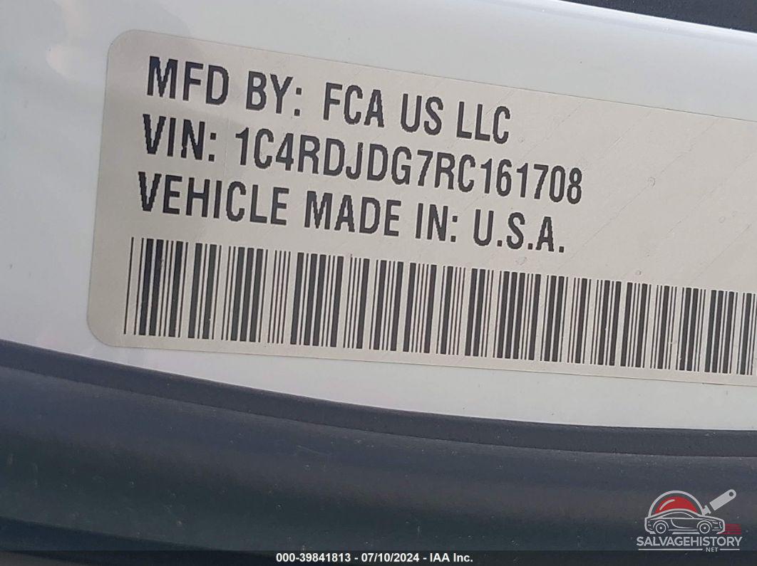 1C4RDJDG7RC161708 2024 DODGE DURANGO photo no. 9