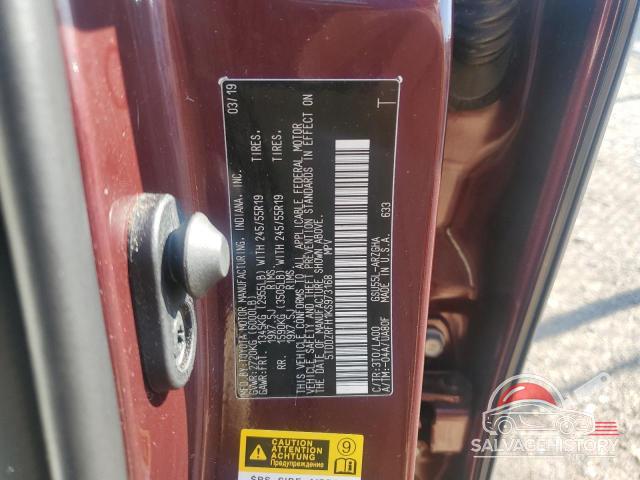 5TDDZRFH1KS973168 2019 TOYOTA HIGHLANDER photo no. 13