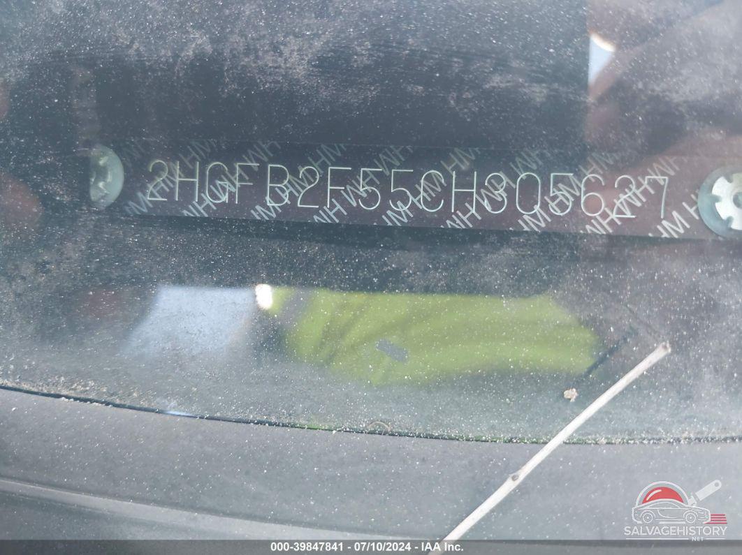 2HGFB2F55CH305627 2012 HONDA CIVIC photo no. 9