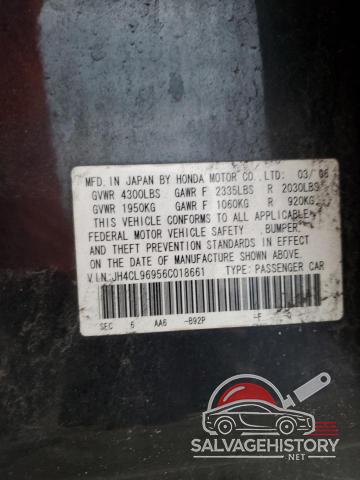 JH4CL96956C018661 2006 ACURA TSX photo no. 13