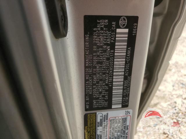 4T1BE32K85U035178 2005 TOYOTA CAMRY photo no. 12