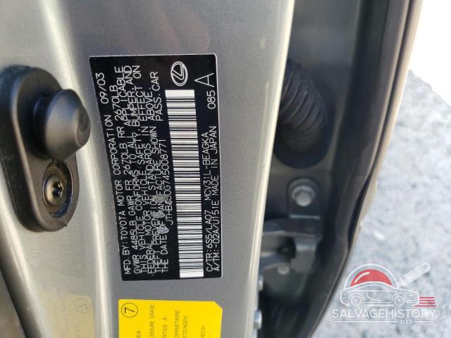 JTHBA30G745008771 2004 LEXUS ES330 photo no. 12