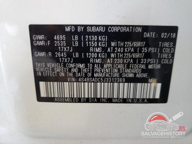 4S4BSADC5J3312369 2018 SUBARU OUTBACK photo no. 14