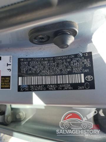 JTDZN3EU6D3251552 2013 TOYOTA PRIUS photo no. 12