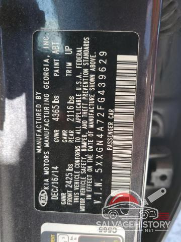5XXGN4A72FG439629 2015 KIA OPTIMA photo no. 12