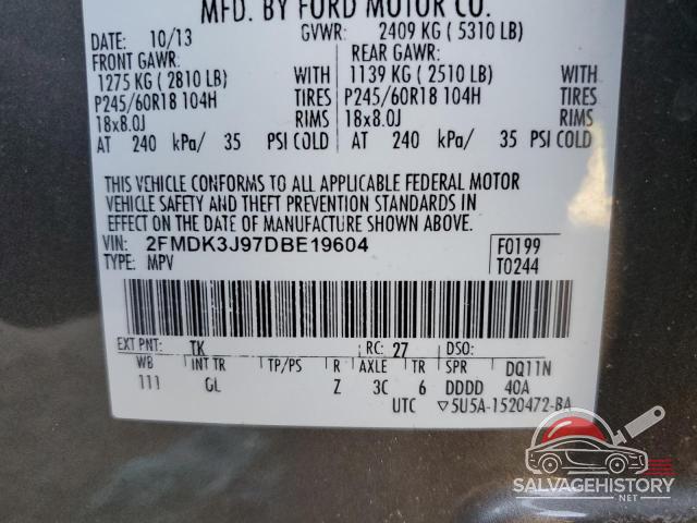 2FMDK3J97DBE19604 2013 FORD EDGE photo no. 13