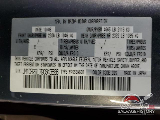 JM1CR29L790343686 2009 MAZDA 5 photo no. 13