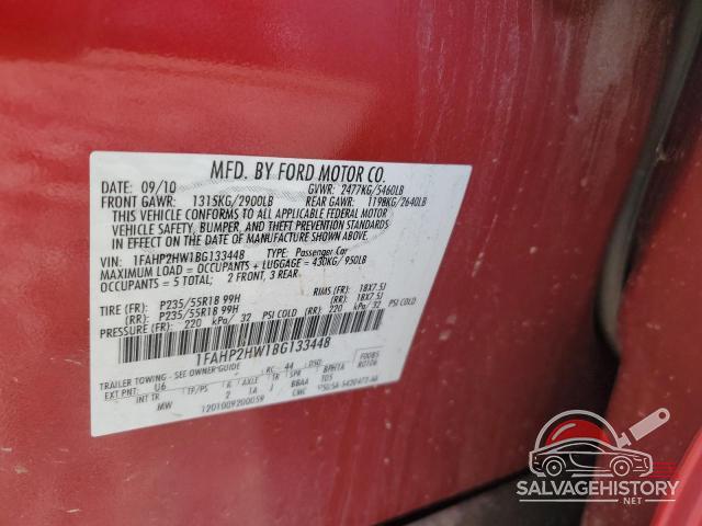 1FAHP2HW1BG133448 2011 FORD TAURUS photo no. 13