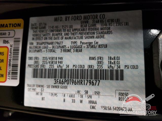 3FA6P0T96HR179677 2017 FORD FUSION photo no. 12