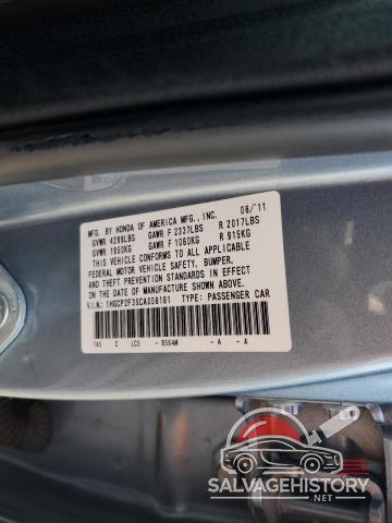 1HGCP2F35CA008181 2012 HONDA ACCORD photo no. 12
