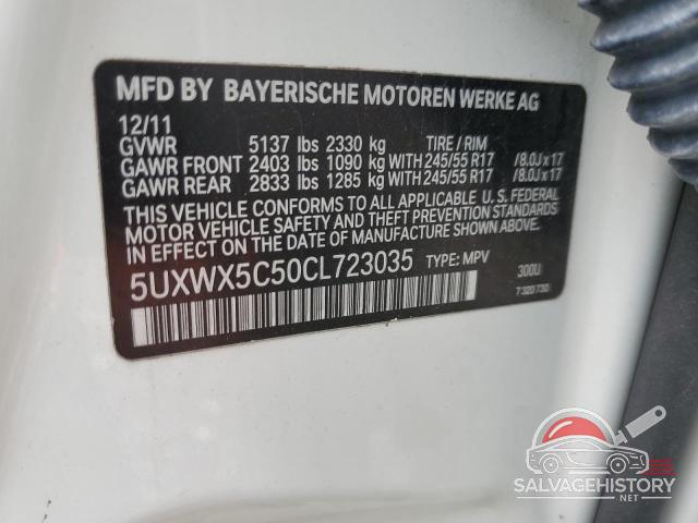 5UXWX5C50CL723035 2012 BMW X3 photo no. 13